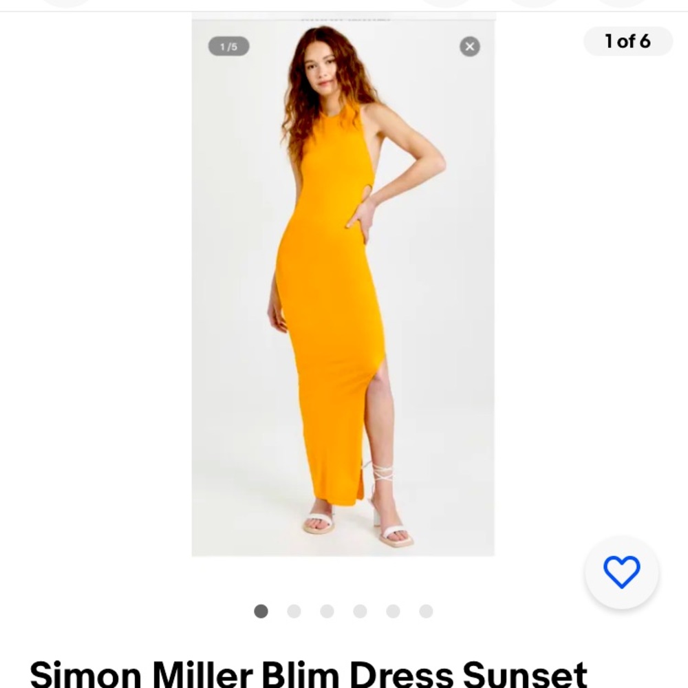 Simon Miller Blim sunset bodycon dress orange